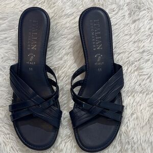 Italian Shoemakers Women's Elegant Black Sandals SIZE 11